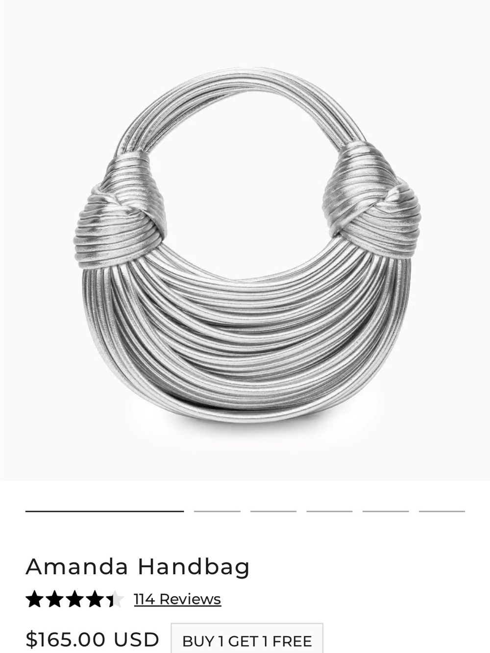 Amanda Silver Bag